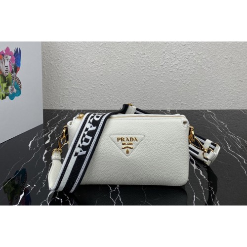 Prada 1BH194 Leather shoulder bag in White Leather Prada 1BH194 Leather shoulder bag in White Leather