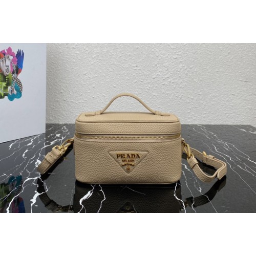 Prada 1BH202 Leather mini-bag in Sand Beige Leather Prada 1BH202 Leather mini-bag in Sand Beige Leather