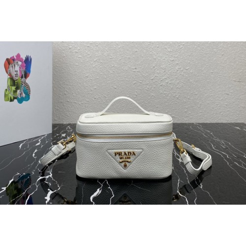 Prada 1BH202 Leather mini-bag in White Leather Prada 1BH202 Leather mini-bag in White Leather