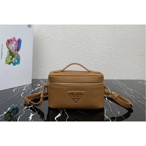 Prada 1BH202 Leather mini-bag in Caramel Leather