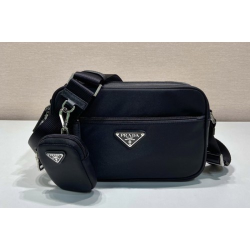 Prada 1BC167 Re-Nylon shoulder bag in Black Nylon Prada 1BC167 Re-Nylon shoulder bag in Black Nylon