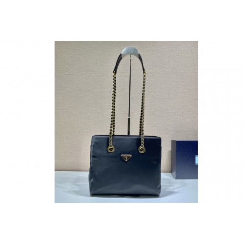 Prada 1BD631 Nylon Vintage Chain Stray Bag in Black Nylon Prada 1BD631 Nylon Vintage Chain Stray Bag in Black Nylon