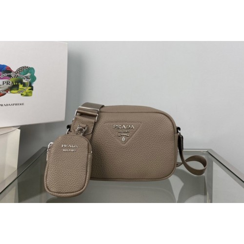 Prada 1BH182 Leather shoulder bag in Khaki Leather Prada 1BH182 Leather shoulder bag in Khaki Leather