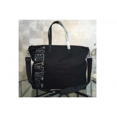 Prada 2VG024 Nylon Tote Bags Black