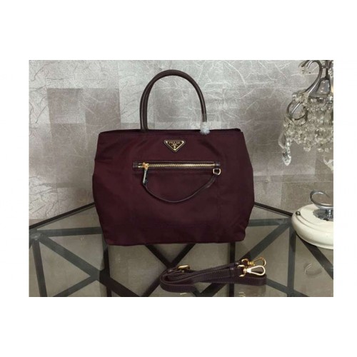 Prada BN1825 Nylon Tote Bags Red