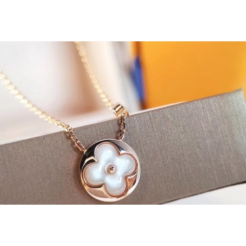 Louis Vuitton Q93520 Color Blossom Sun Pendant Pink Gold and White Mother of Pearl