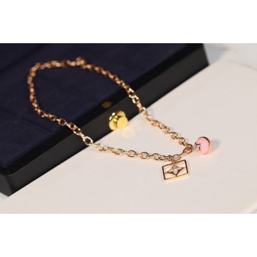 Louis Vuitton Q94465 B Blossom Necklace Pink Gold White Gold Pink Opal White Mother of Pearl and Diamonds