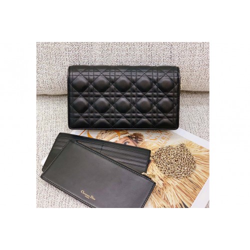 Dior S0204 Lady Dior pouch in Black Cannage Lambskin