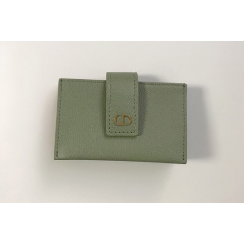 Christian Dior S2058 30 Montaigne 5-gusset card holder in Green Grained Calfskin Christian Dior S2058 30 Montaigne 5-gusset card holder in Green Grained Calfskin