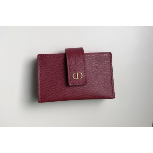 Christian Dior S2058 30 Montaigne 5-gusset card holder in Red Grained Calfskin Christian Dior S2058 30 Montaigne 5-gusset card holder in Red Grained Calfskin