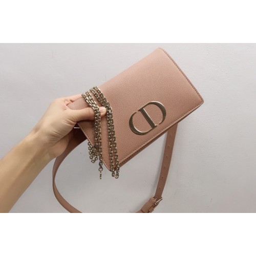 Christian Dior 30 Montaigne 2-in-1 pouch S2086 in Pink Calfskin