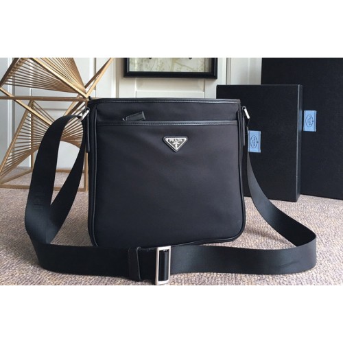 Prada VA0797 Tessuto Messenger Bag in Black Nylon