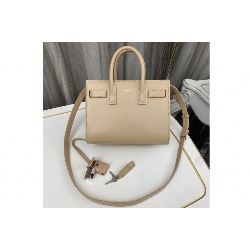 YSL CLASSIC SAC DE JOUR NANO bag IN Beige Smooth Leather