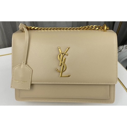 YSL SUNSET MEDIUM bag IN Apricot COATED-BARK LEATHER