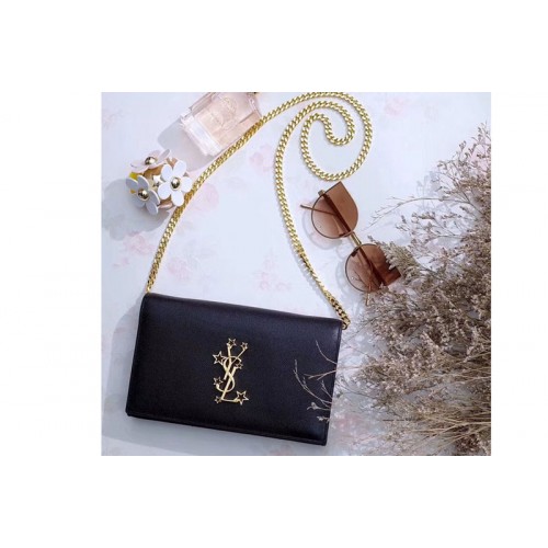 YSL Star Monogram Chain Clutch Black YSL Star Monogram Chain Clutch Black