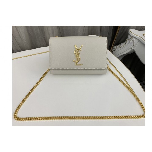 YSL Kate Small Bags In White Grain De Poudre Embossed Leather YSL Kate Small Bags In White Grain De Poudre Embossed Leather