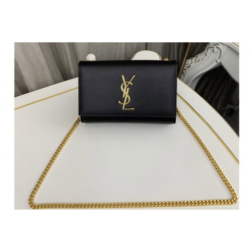YSL Kate Small Bags In Black Grain De Poudre Embossed Leather YSL Kate Small Bags In Black Grain De Poudre Embossed Leather