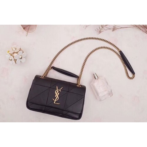 YSL Jamie Small Carre Rive Gauche in Black Lambskin Leather Gold Hardware YSL Jamie Small Carre Rive Gauche in Black Lambskin Leather Gold Hardware