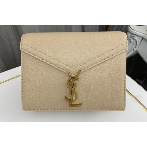 YSL CASSANDRA MEDIUM CHAIN Bag In Dark Beige GRAIN DE POUDRE EMBOSSED LEATHER YSL CASSANDRA MEDIUM CHAIN Bag In Dark Beige GRAIN DE POUDRE EMBOSSED LEATHER