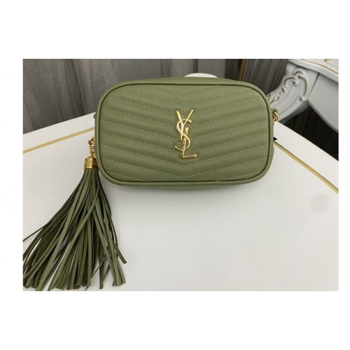 YSL MINI LOU bag IN Green QUILTED Leather