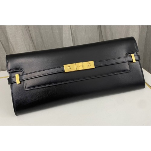 YSL MANHATTAN CLUTCH IN Black Calf Leather YSL MANHATTAN CLUTCH IN Black Calf Leather
