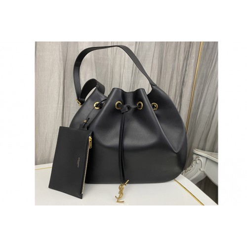 YSL PARIS VII MEDIUM HOBO BAG IN Black LEATHER