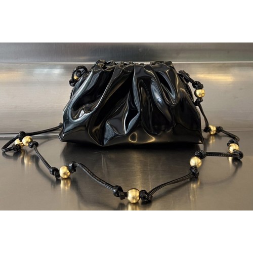 Bottega Veneta Mini Pouch in Black brushed leather Bottega Veneta Mini Pouch in Black brushed leather