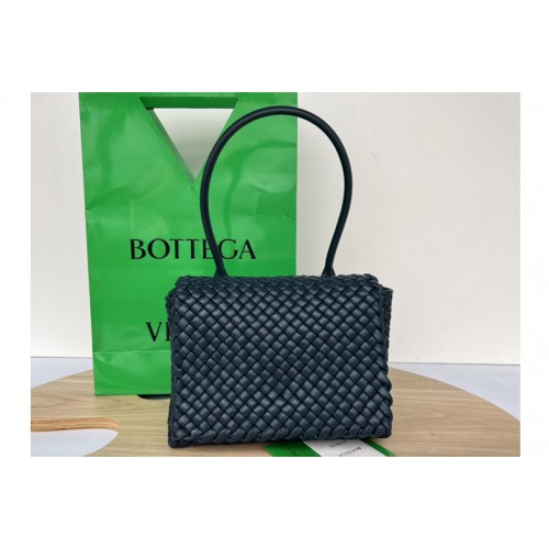 Bottega Veneta Patti Top Handle Bag in Black Padded intreccio vinyl Bottega Veneta Patti Top Handle Bag in Black Padded intreccio vinyl