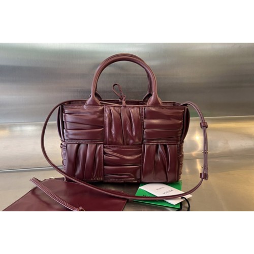 Bottega Veneta Mini Arco Tote Bag in Fondant foulard intreccio leather