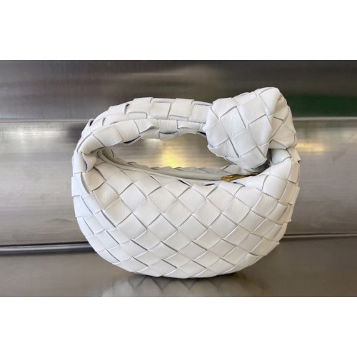 Bottega Veneta Candy Jodie Bag in White intrecciato leather