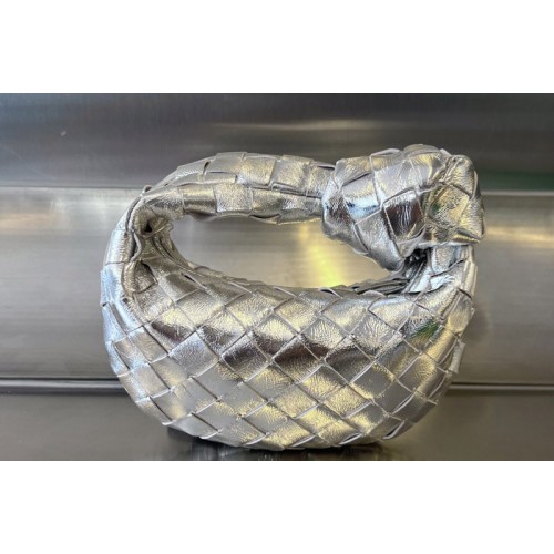 Bottega Veneta Candy Jodie Bag in Silver intrecciato leather