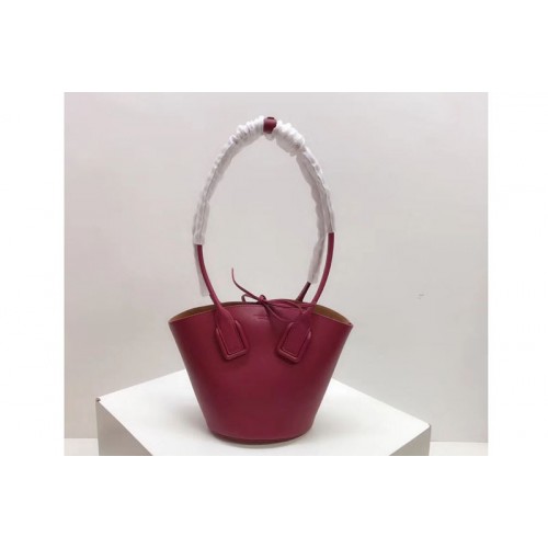 Bottega Veneta Small Basket Tote Bags Red French Calf Leather Bottega Veneta Small Basket Tote Bags Red French Calf Leather