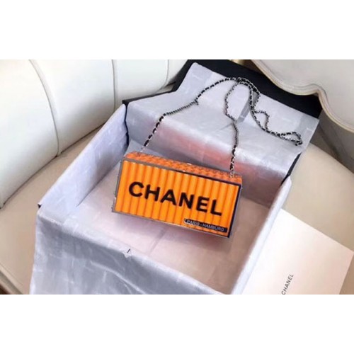 Chanel Hamburg Boxes Bags Orange