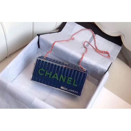Chanel Hamburg Boxes Bags Blue