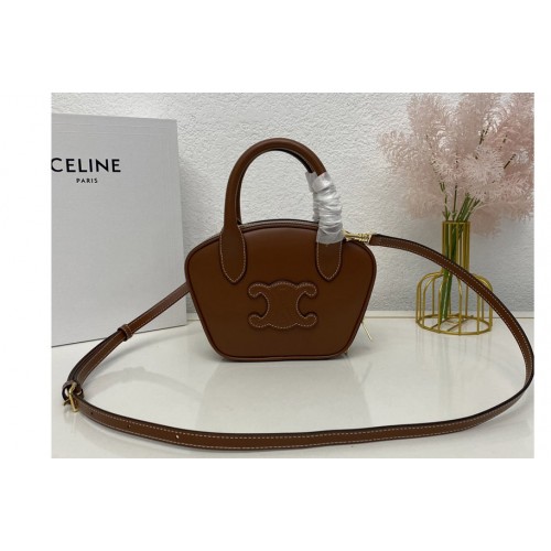 Celine MINI BOWLING BAG IN TAN CALFSKIN Celine MINI BOWLING BAG IN TAN CALFSKIN