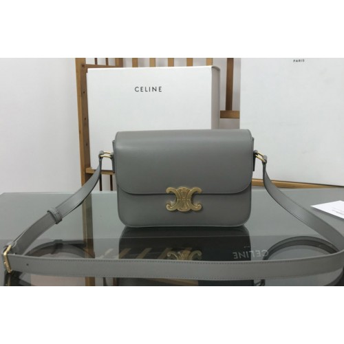 Celine CLASSIQUE TRIOMPHE BAG IN Grey SHINY CALFSKIN Celine CLASSIQUE TRIOMPHE BAG IN Grey SHINY CALFSKIN