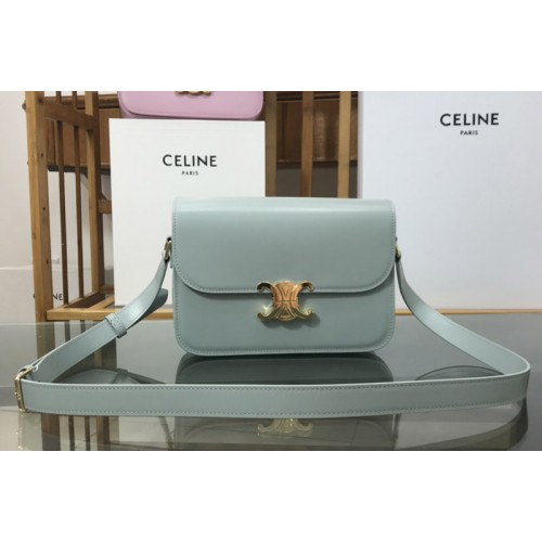 Celine CLASSIQUE TRIOMPHE BAG IN Blue SHINY CALFSKIN Celine CLASSIQUE TRIOMPHE BAG IN Blue SHINY CALFSKIN