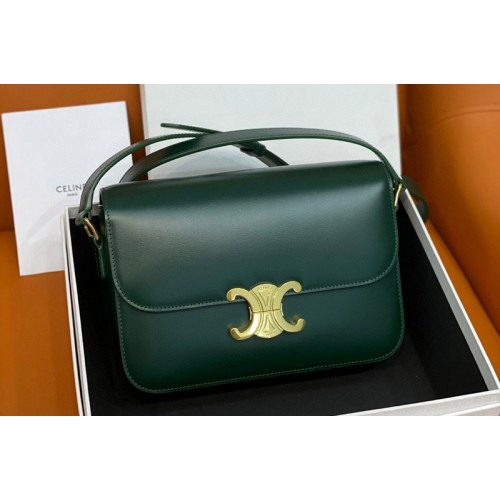Celine TEEN TRIOMPHE BAG IN Green SHINY CALFSKIN