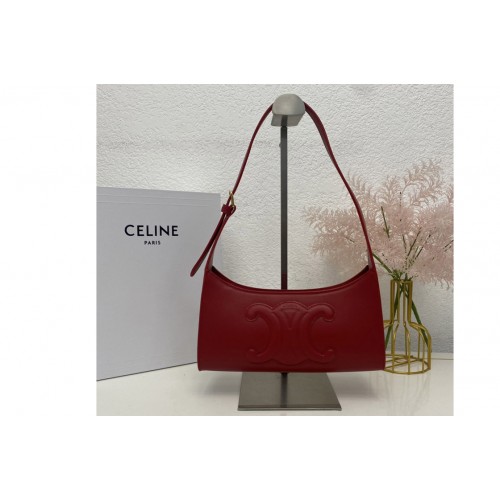 Celine SHOULDER BAG CUIR TRIOMPHE IN Red SMOOTH CALFSKIN
