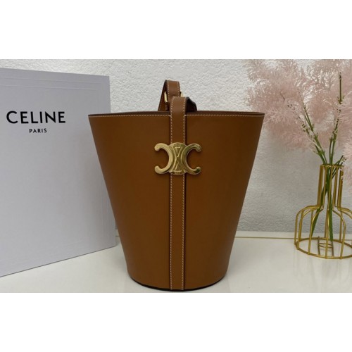 Celine BUCKET TRIOMPHE bag IN Tan NATURAL CALFSKIN Celine BUCKET TRIOMPHE bag IN Tan NATURAL CALFSKIN