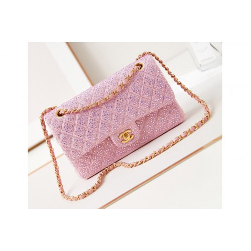 Chanel A01112 Classic 11.12 Handbag in Pink Leather Chanel A01112 Classic 11.12 Handbag in Pink Leather