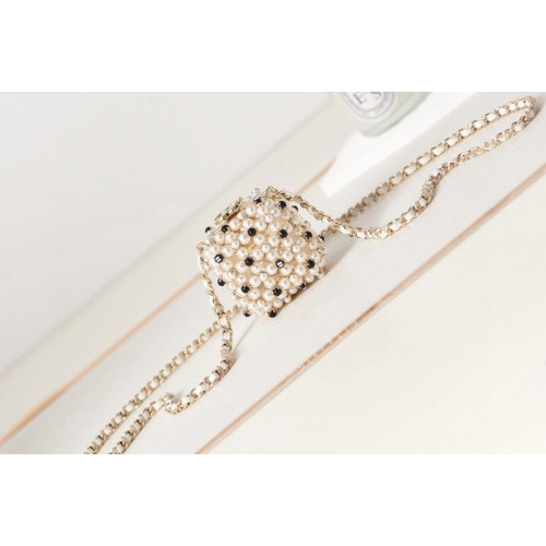 Chanel Mini Evening Bag in White and Black