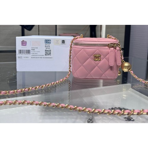 Chanel AP1447 Clutch With Chain in Pink Lambskin