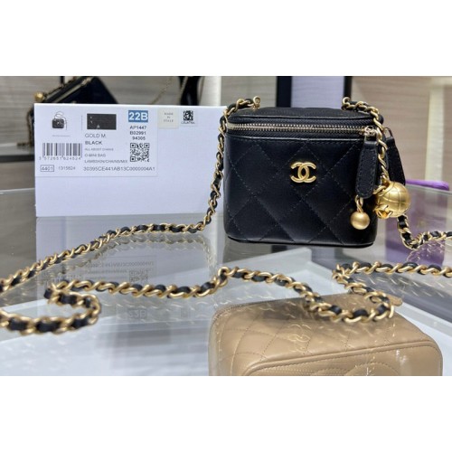 Chanel AP1447 Clutch With Chain in Black Lambskin