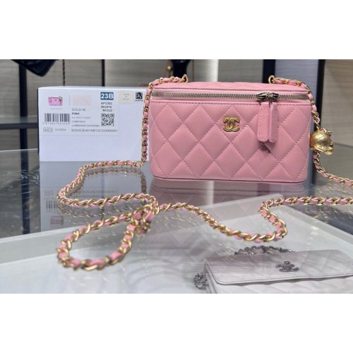 Chanel AP2303 Clutch With Chain in Pink Lambskin