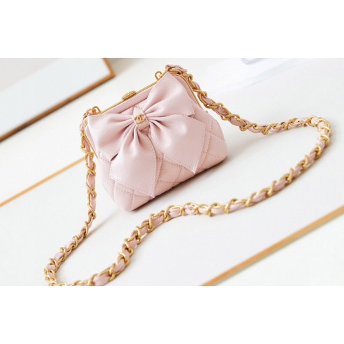 Chanel AP4028 Clutch With Chain in Pink Lambskin