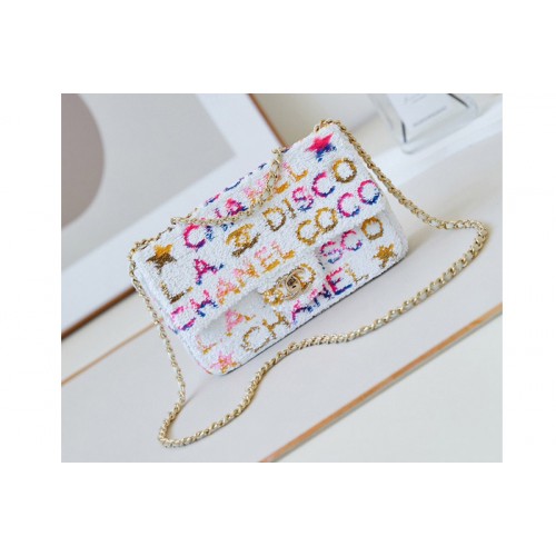 Chanel Mini Classic Handbag in Multicolor Sequins