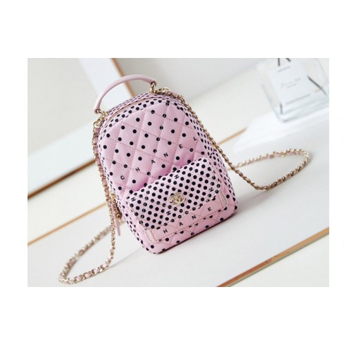 Chanel Classic Mini Backpack in Pink Wool Tweed