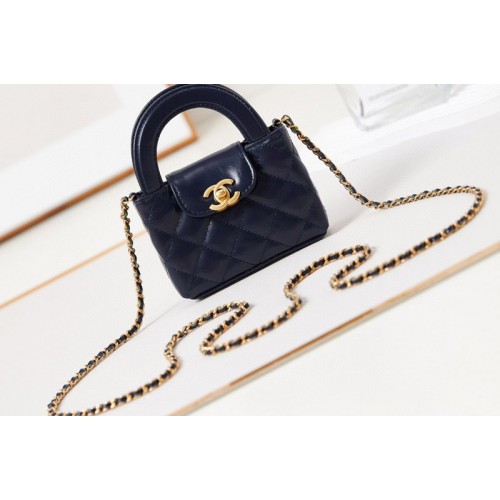 Chanel Clutch with Chain AP3435 in Navy Blue Shiny Lambskin Chanel Clutch with Chain AP3435 in Navy Blue Shiny Lambskin
