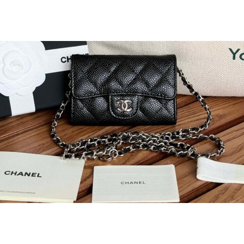 Chanel Mini Bumbag Bag in Black Grained Calfskin Chanel Mini Bumbag Bag in Black Grained Calfskin